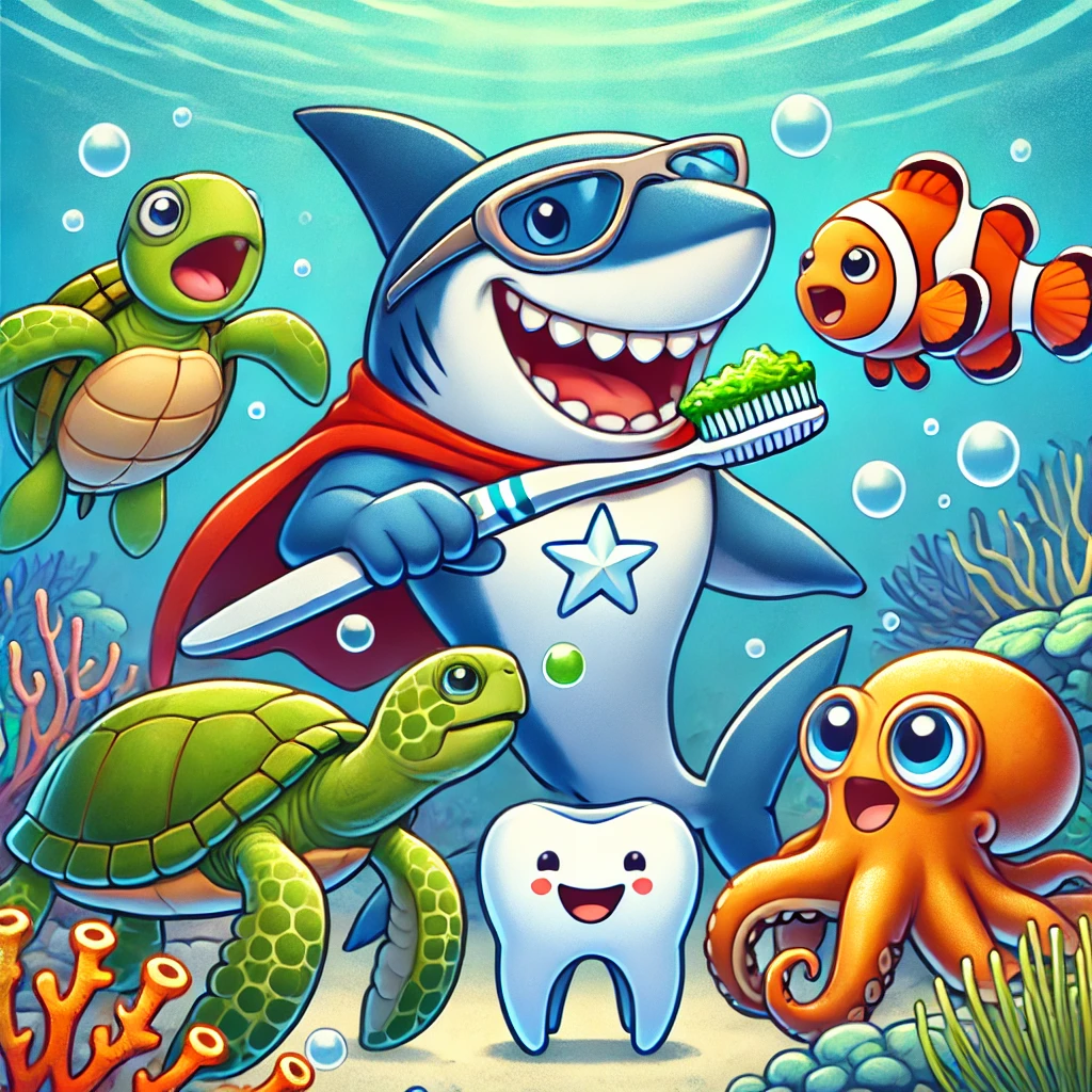 Sharky的刷牙大冒险